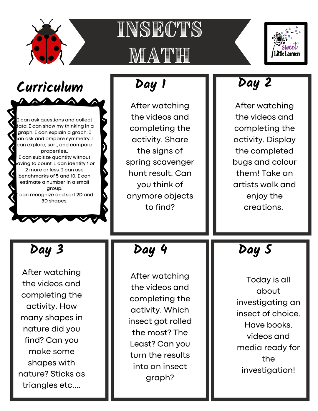 Insect Inquiry Insect and Bugs Kindergarten/Grade 1 Inquiry- No Prep- Full Learning i ...
