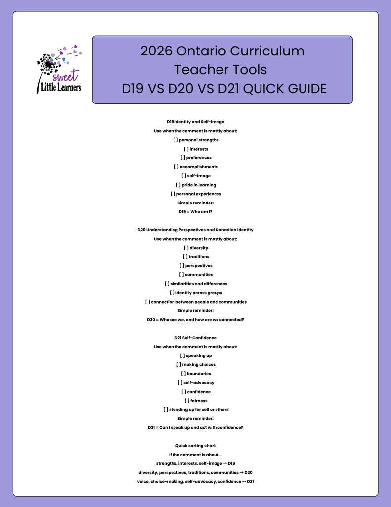 2026 Ontario Kindergarten Reporting Companion | Report Card Comments w ...